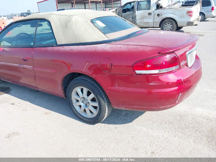 2003 Chrysler Sebring Gtc VIN: 1C3EL75T93N522260 Lot: 39675764