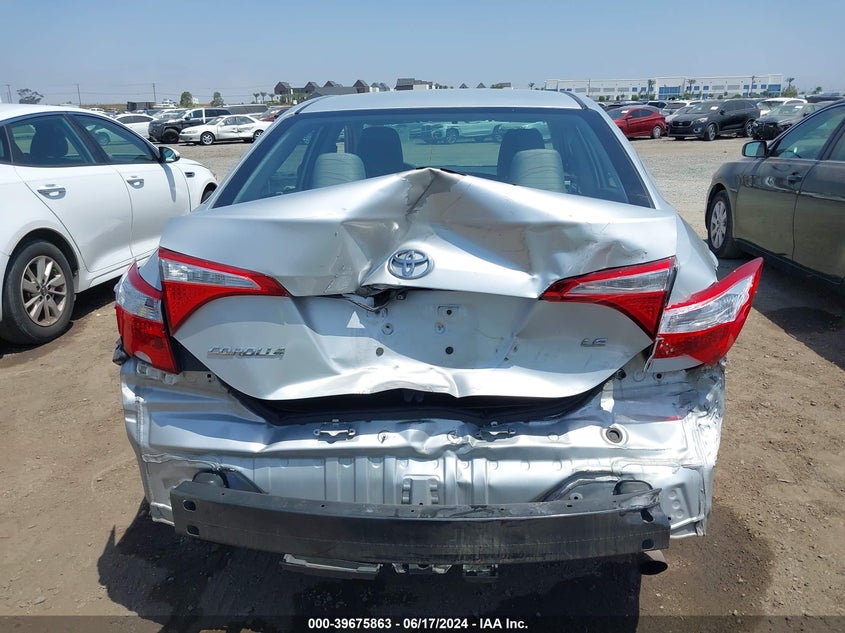 2016 Toyota Corolla Le Plus VIN: 5YFBURHE3GP395504 Lot: 39675863