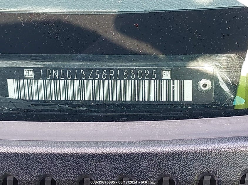 2006 Chevrolet Tahoe Lt VIN: 1GNEC13Z56R163025 Lot: 39675895