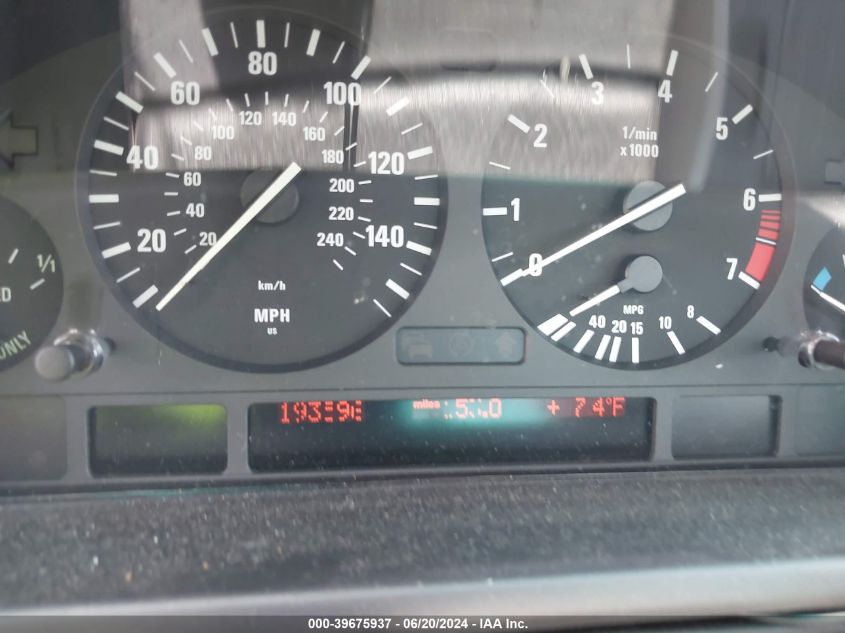 2002 BMW 530 I VIN: WBADT53402CE93457 Lot: 39675937