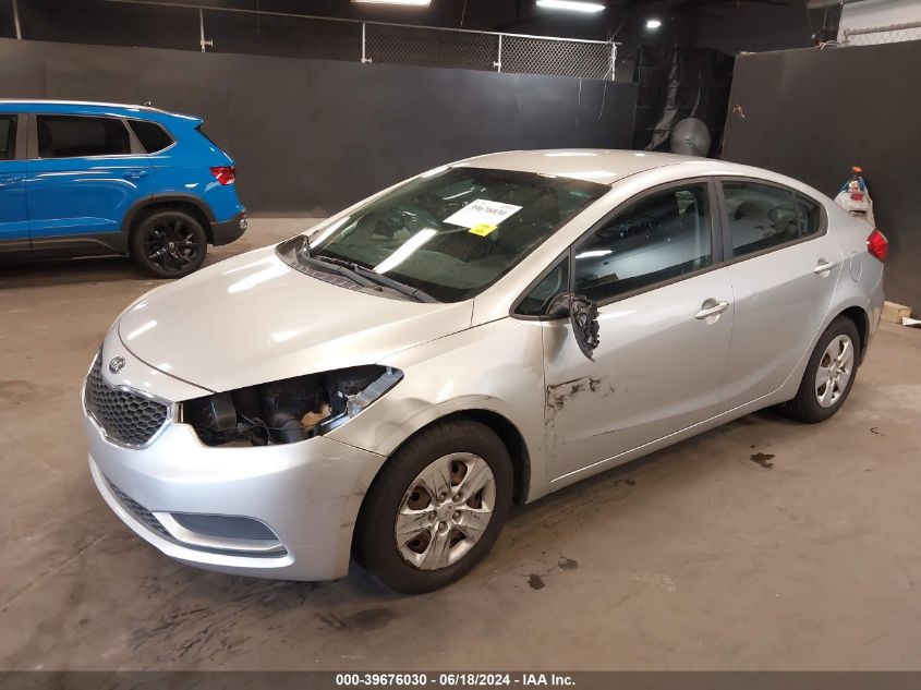 2014 Kia Forte Lx VIN: KNAFK4A62E5189594 Lot: 39676030