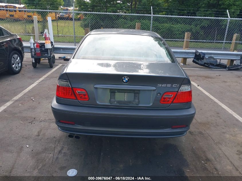 2003 BMW 325Ci VIN: WBABN334X3PG62156 Lot: 39676047