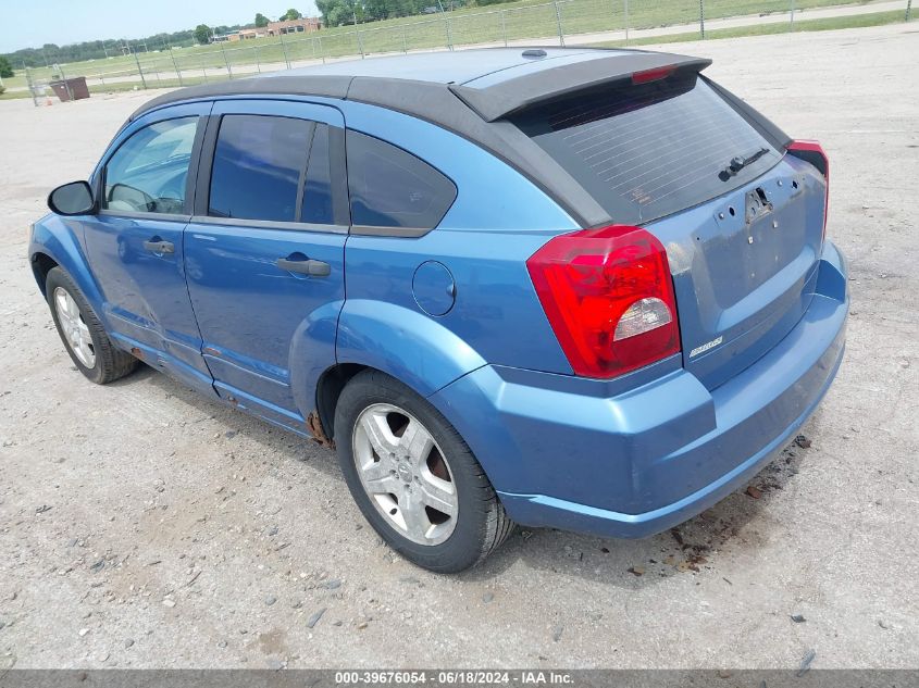 2007 Dodge Caliber Sxt VIN: 1B3HB48B07D592336 Lot: 39676054