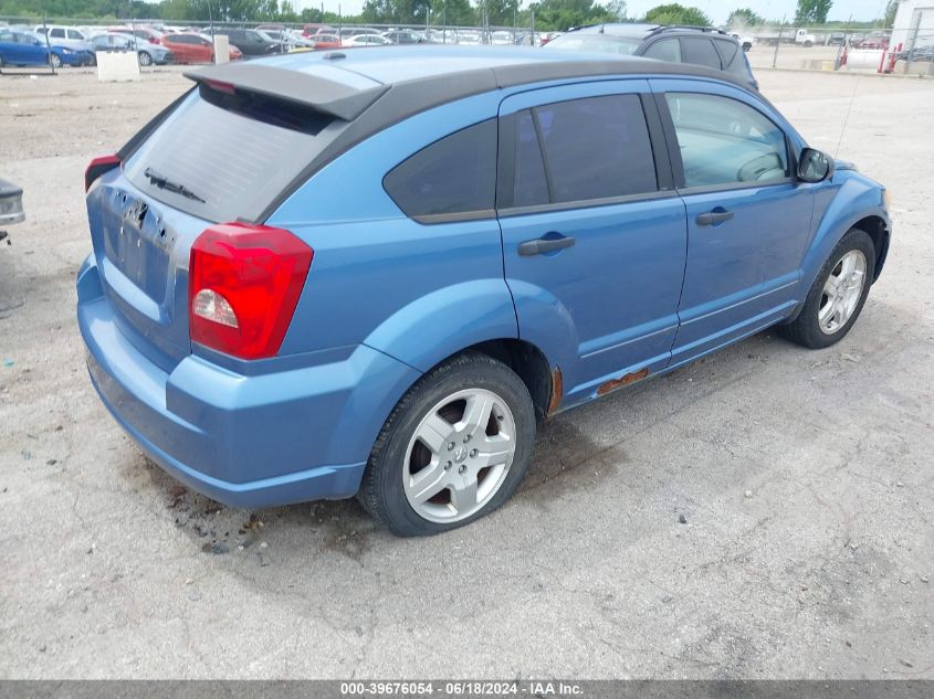 2007 Dodge Caliber Sxt VIN: 1B3HB48B07D592336 Lot: 39676054