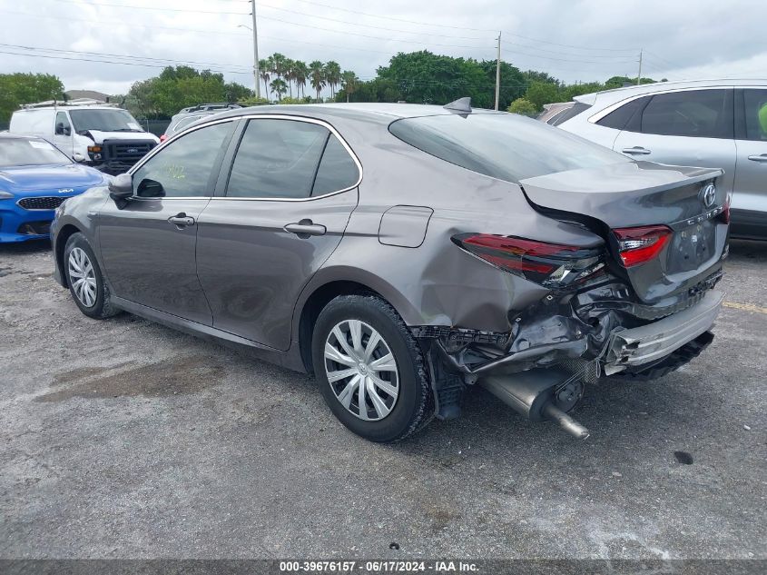 2021 Toyota Camry Le Hybrid VIN: 4T1C31AK3MU563435 Lot: 39676157