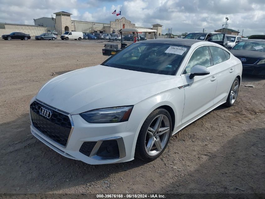 2021 Audi A5 Sportback Premium 45 Tfsi Quattro S Tronic VIN: WAUDACF51MA056318 Lot: 39676168