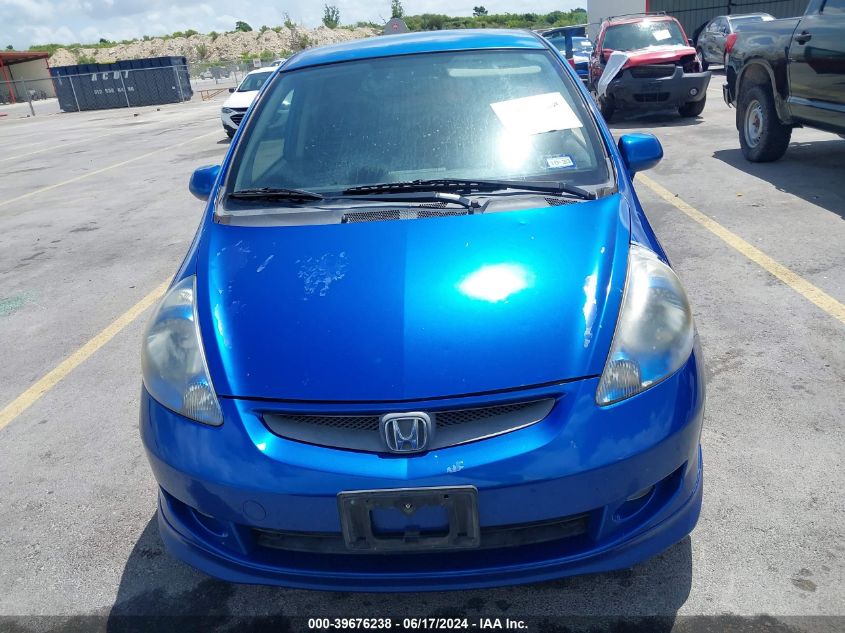 2008 Honda Fit Sport VIN: JHMGD38688S018970 Lot: 39676238