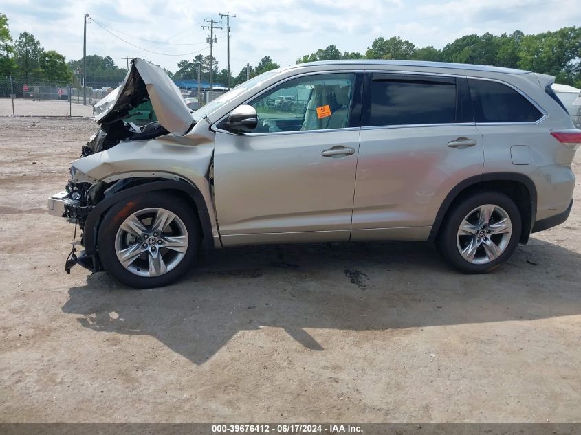2016 Toyota Highlander Limited V6 VIN: 5TDDKRFH9GS301743 Lot: 39676412