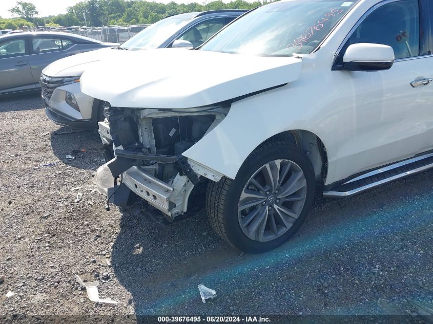 2017 Acura Mdx Technology VIN: 5FRYD3H53HB012762 Lot: 39676495