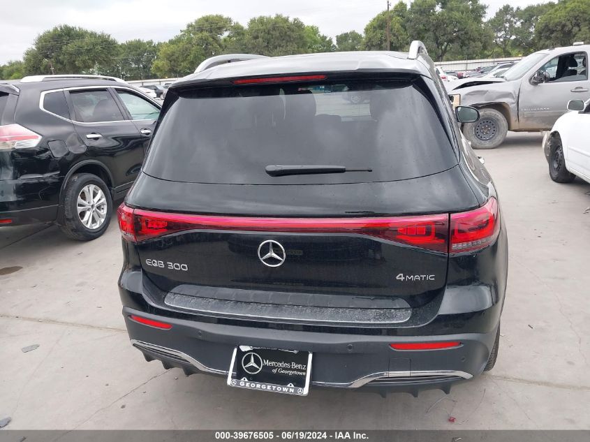 2022 Mercedes-Benz Eqb 300 Suv 4Matic VIN: W1N9M0KB3NN000278 Lot: 39676505