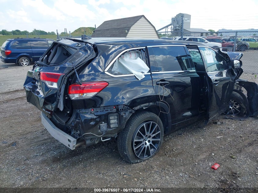 2018 TOYOTA HIGHLANDER SE VIN: 5TDJZRFH3JS847945