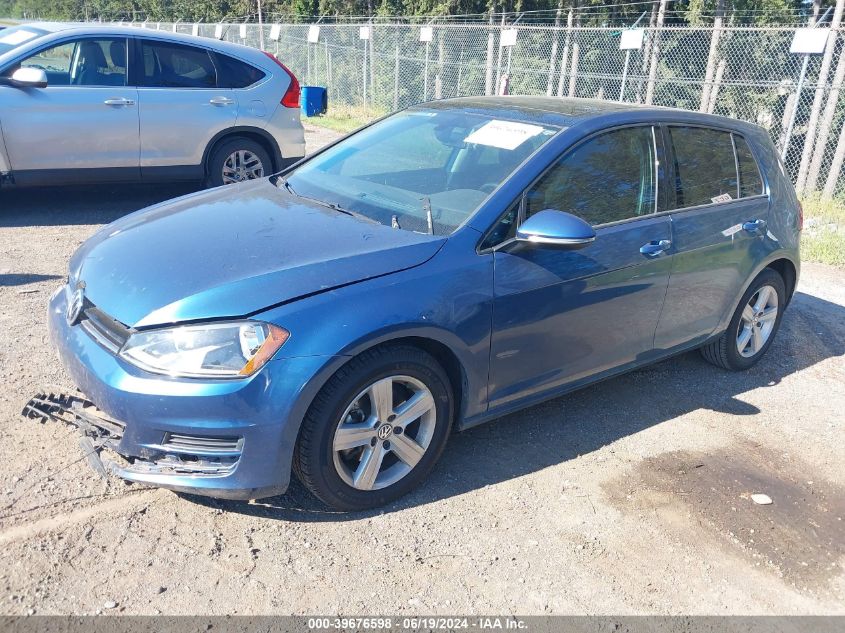 2017 Volkswagen Golf Tsi S 4-Door/Tsi Se 4-Door/Tsi Sel 4-Door/Tsi Wolfsburg Edition 4-Door VIN: 3VW217AU8HM000561 Lot: 39676598