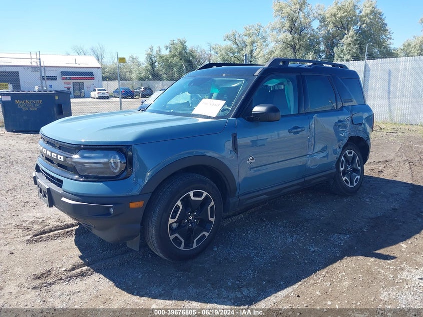 2022 Ford Bronco Sport Outer Banks VIN: 3FMCR9C60NRE30556 Lot: 39676805