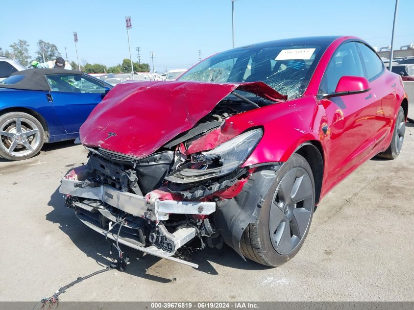 2022 Tesla Model 3 Long Range Dual Motor All-Wheel Drive VIN: 5YJ3E1EB2NF158587 Lot: 39676819