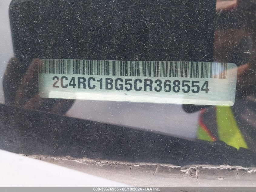 2012 Chrysler Town & Country Touring VIN: 2C4RC1BG5CR368554 Lot: 39676955