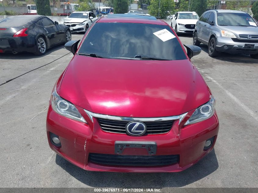 2012 Lexus Ct 200H Premium VIN: JTHKD5BH9C2050786 Lot: 39676971