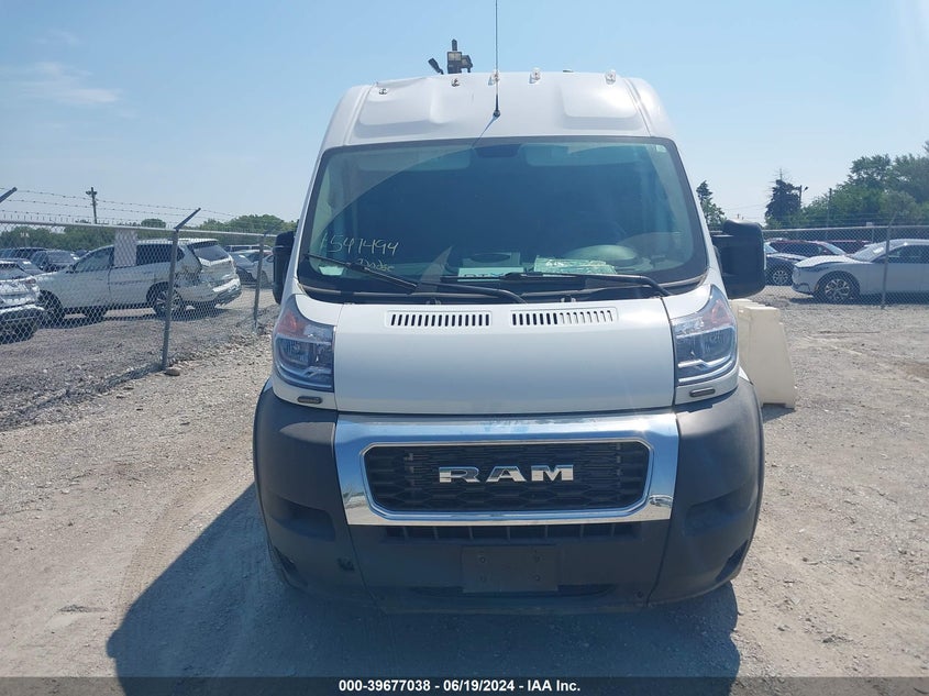 VIN 3C6LRVDGXME561852 2021 RAM PROMASTER 2500 HIGH ROOF 159 WB