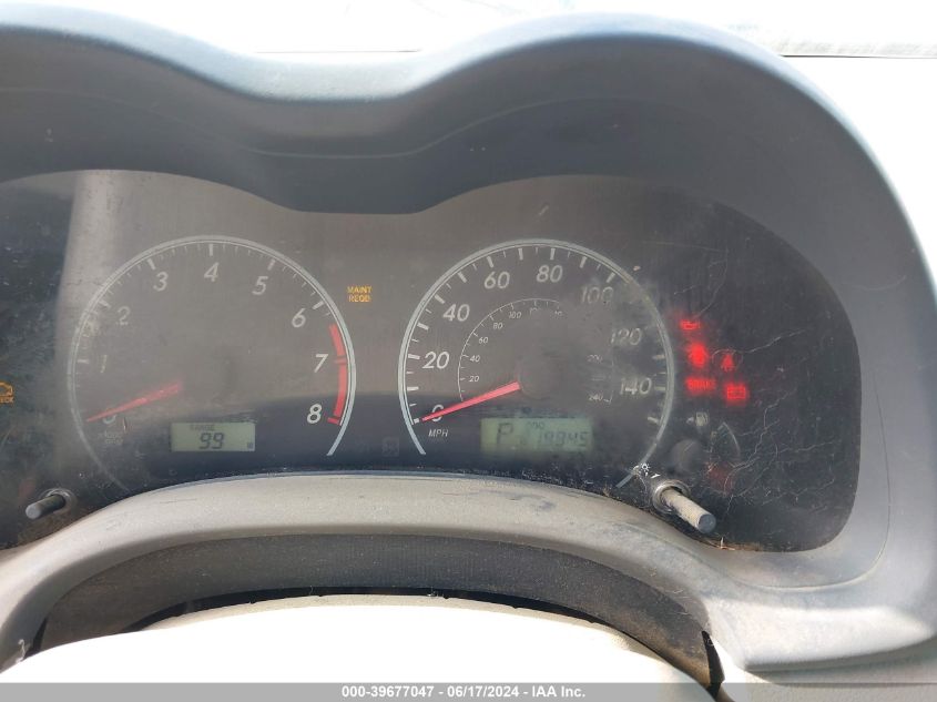 2009 Toyota Corolla Le VIN: JTDBL40E299079960 Lot: 39677047