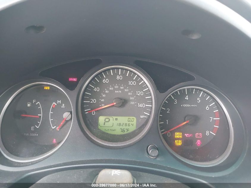 2005 Subaru Forester 2.5Xt VIN: JF1SG69605H718001 Lot: 39677080