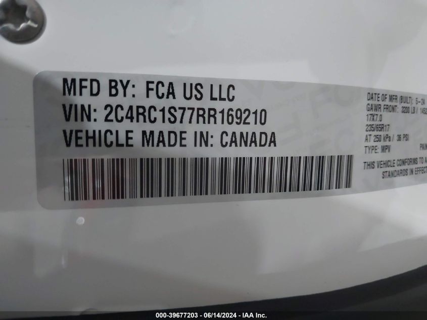 2C4RC1S77RR169210 2024 Chrysler Pacifica Hybrid Select