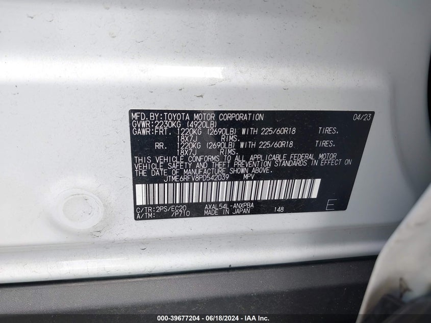 2023 TOYOTA RAV4 HYBRID XSE - JTME6RFV8PD542039