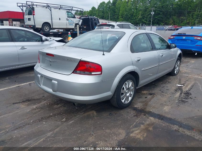 2004 Chrysler Sebring Limited VIN: 1C3AL66R34N259468 Lot: 39677228