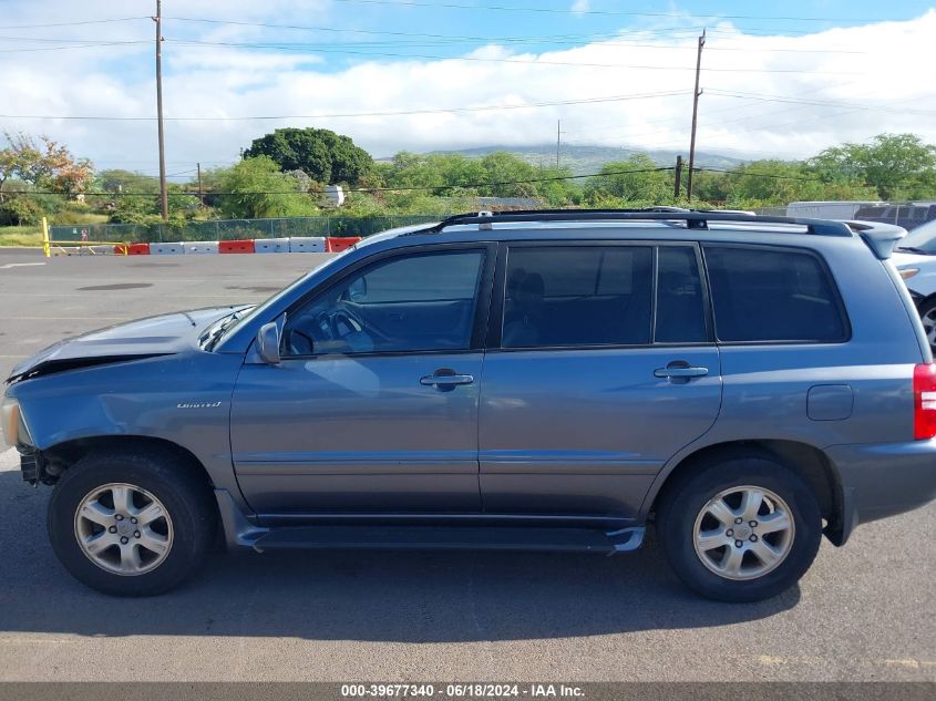 2003 Toyota Highlander Limited V6/V6 VIN: JTEGF21AX30075448 Lot: 39677340