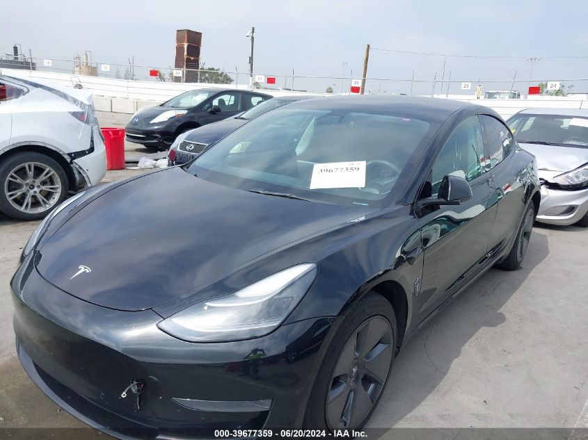 2022 Tesla Model 3 Rear-Wheel Drive VIN: 5YJ3E1EA7NF107934 Lot: 39677359