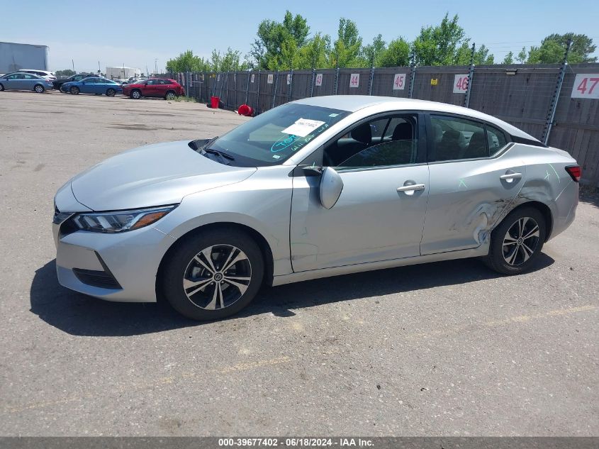 2022 Nissan Sentra Sv Xtronic Cvt VIN: 3N1AB8CV2NY273283 Lot: 39677402