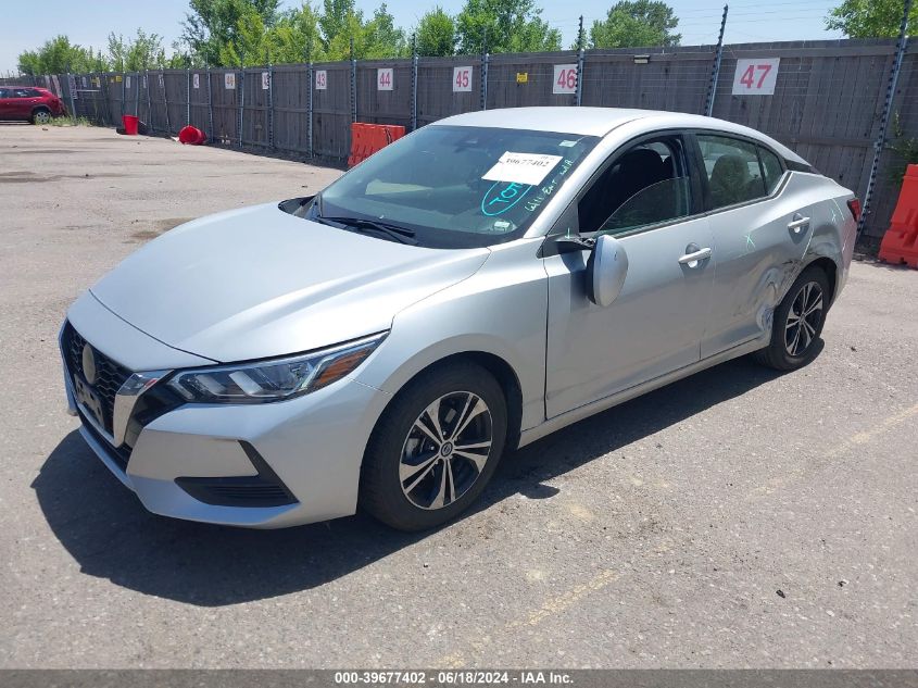 2022 Nissan Sentra Sv Xtronic Cvt VIN: 3N1AB8CV2NY273283 Lot: 39677402