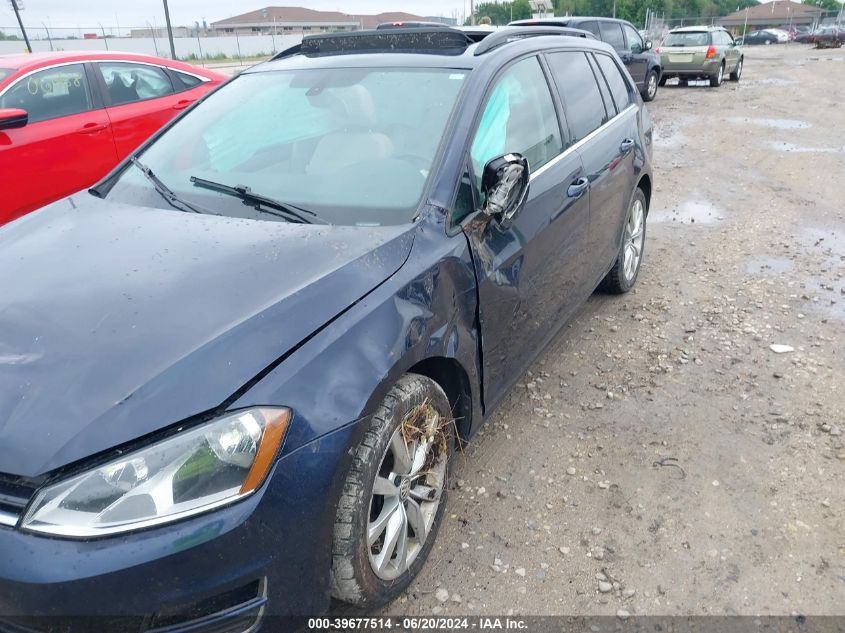 2017 Volkswagen Golf Sportwagen Tsi S/Tsi Se/Tsi Sel VIN: 3VWC17AU0HM508057 Lot: 39677514