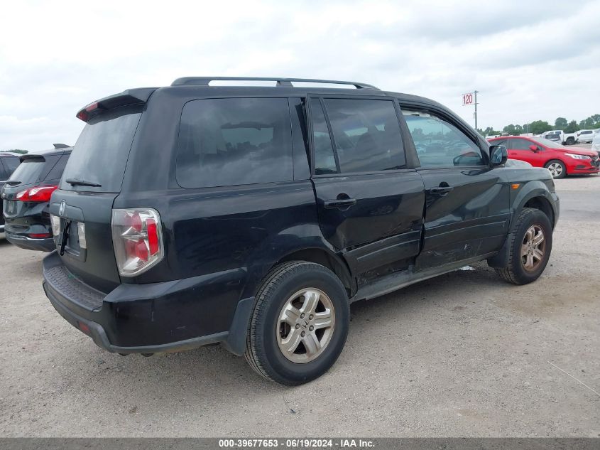 2008 Honda Pilot Vp VIN: 5FNYF28288B017922 Lot: 39677653