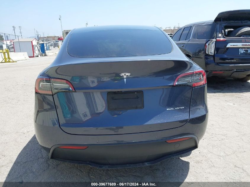 2021 Tesla Model Y Long Range Dual Motor All-Wheel Drive VIN: 5YJYGAEE6MF293287 Lot: 39677689