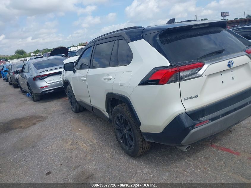 2022 Toyota Rav4 Xse Hybrid VIN: 4T3E6RFV0NU068779 Lot: 39677726