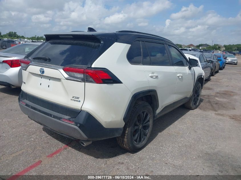 2022 Toyota Rav4 Xse Hybrid VIN: 4T3E6RFV0NU068779 Lot: 39677726