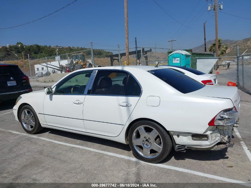 2005 Lexus Ls 430 VIN: JTHBN36F155022489 Lot: 39677742