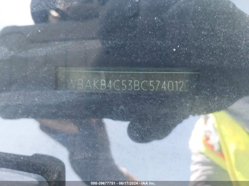 2011 BMW 740Li VIN: WBAKB4C53BC574012 Lot: 39677751