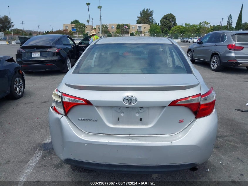 2015 Toyota Corolla S Plus VIN: 5YFBURHE8FP260355 Lot: 39677867