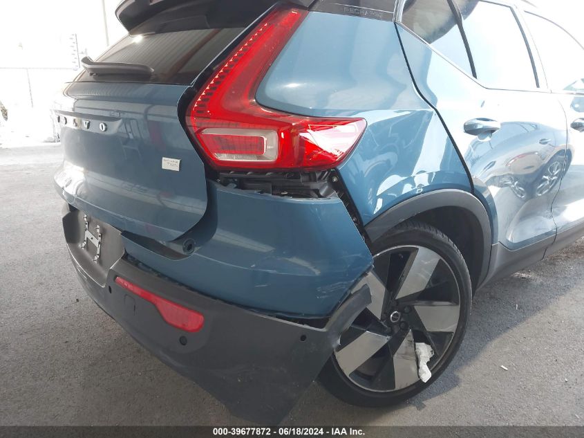 2023 Volvo Xc40 Recharge Pure Electric Twin Ultimate VIN: YV4ED3UM3P2009571 Lot: 39677872