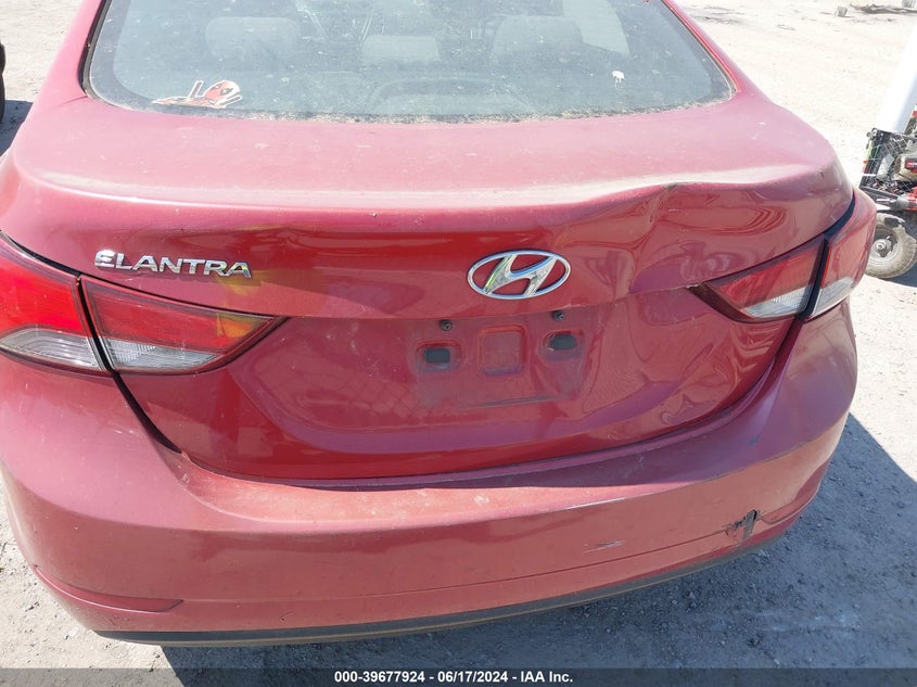 2014 Hyundai Elantra Se VIN: KMHDH4AE9EU168114 Lot: 39677924