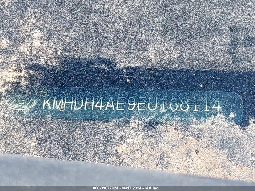 2014 Hyundai Elantra Se VIN: KMHDH4AE9EU168114 Lot: 39677924