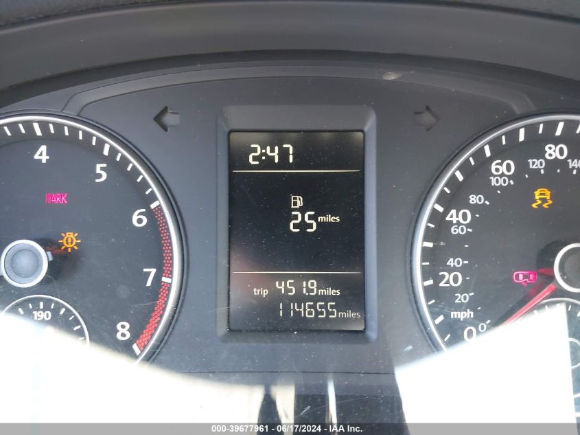 2012 Volkswagen Passat 2.5L S VIN: 1VWAP7A3XCC005353 Lot: 39677961