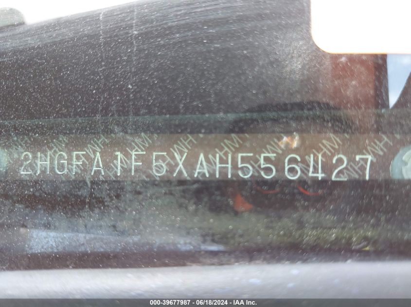 2010 Honda Civic Lx VIN: 2HGFA1F5XAH556427 Lot: 39677987