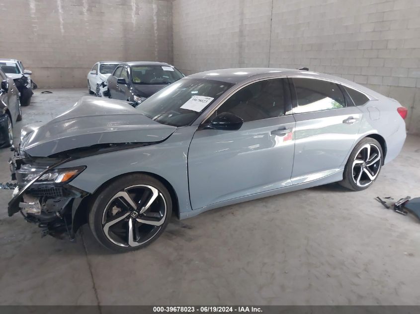 2022 Honda Accord Sport VIN: 1HGCV1F30NA068324 Lot: 39678023