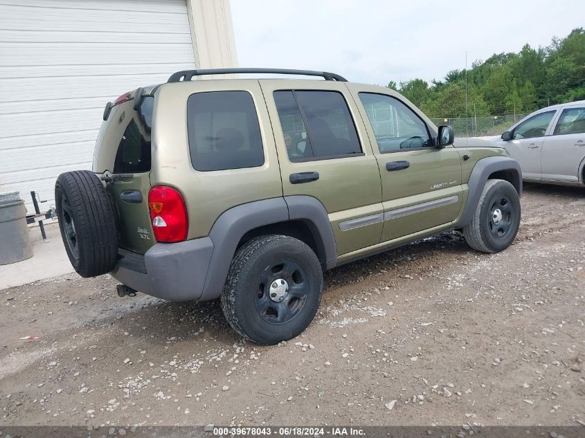 2003 Jeep Liberty Sport VIN: 1J4GK48K73W622208 Lot: 39678043