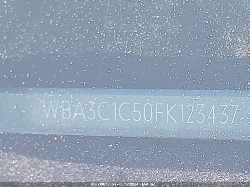 2015 BMW 328I VIN: WBA3C1C50FK123437 Lot: 39678054