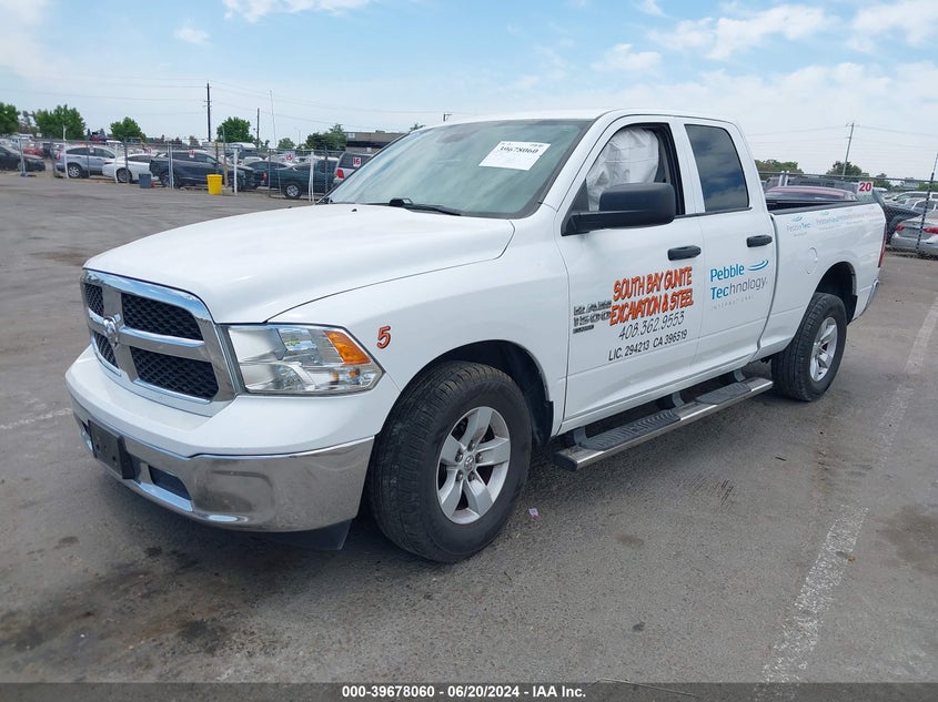 2019 RAM 1500 CLASSIC TRADESMAN QUAD CAB 4X2 6'4 BOX VIN: 1C6RR6FG3KS627827