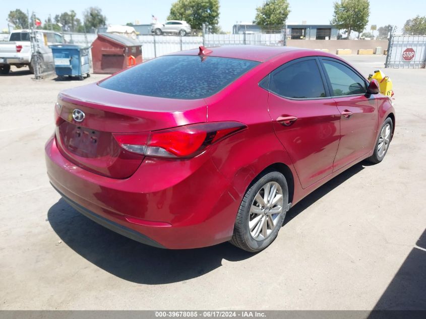 2014 Hyundai Elantra Se VIN: 5NPDH4AE3EH539363 Lot: 39678085