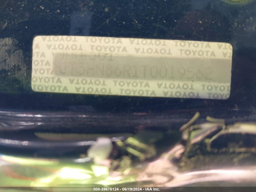 1996 Toyota 4Runner Sr5 VIN: JT3HN86R1T0019562 Lot: 39678124