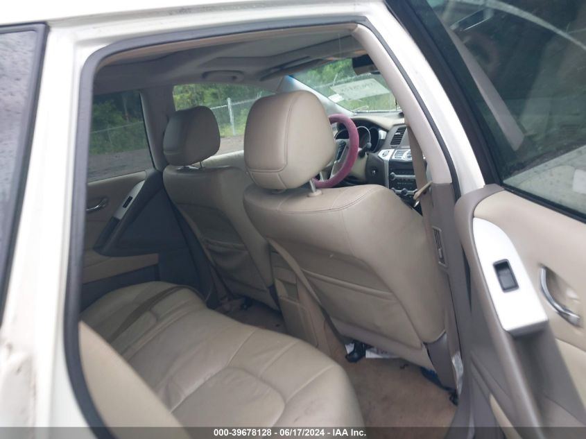 2009 Nissan Murano Sl VIN: JN8AZ18UX9W028667 Lot: 39678128